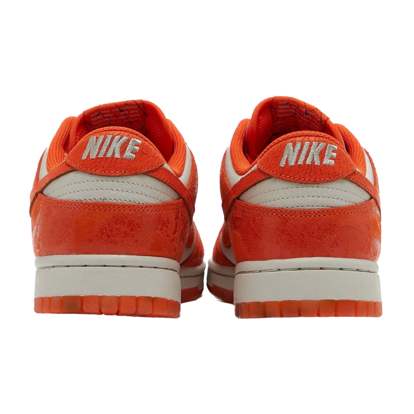 Women's Nike Dunk Low Cracked Orange Light Bone Safety Orange Laser Orange