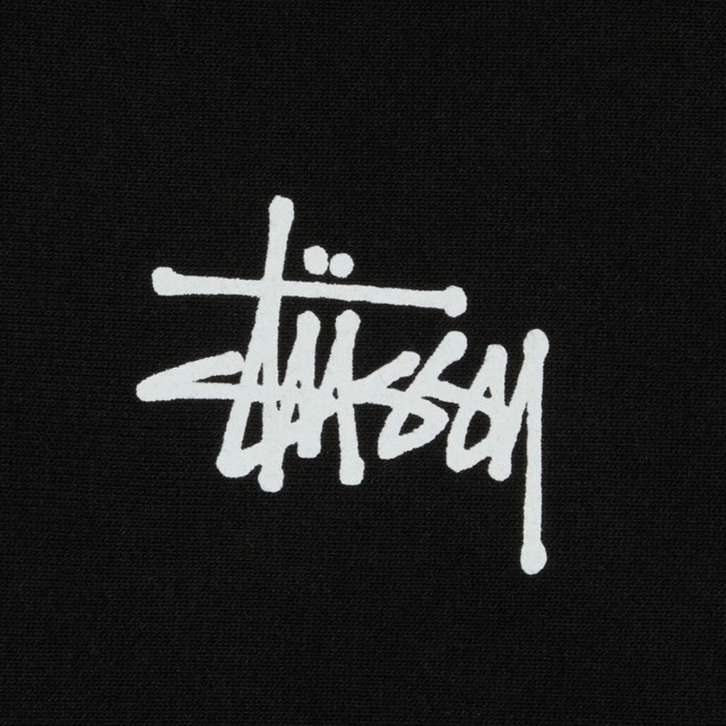 Stussy Basic Logo Zip Up Hoodie Black