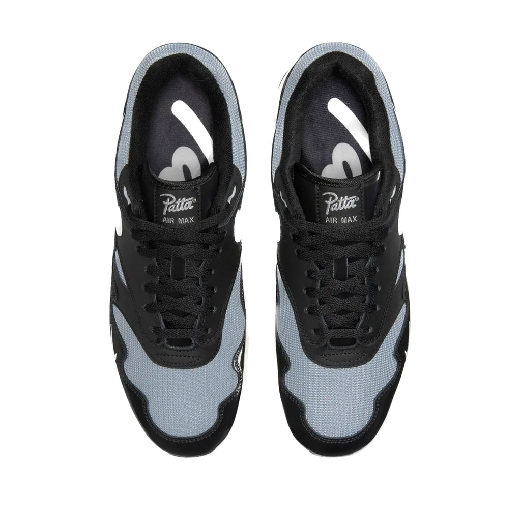 Nike Air Max 1 Patta Waves Black (with Bracelet) Metallic Silver White Black Coconut Milk