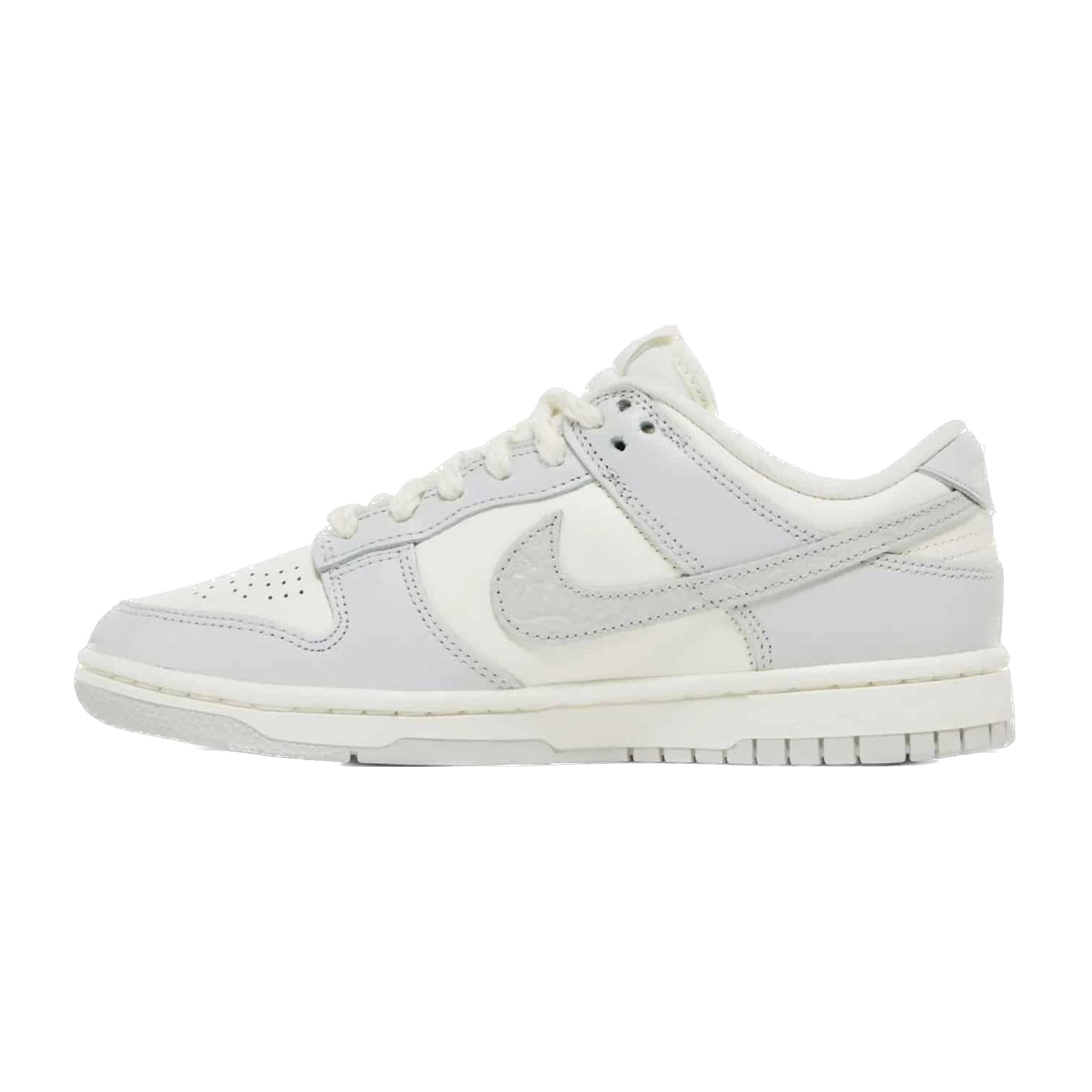 Women's Dunk Low Needlework Sail Aura Neutral Grey