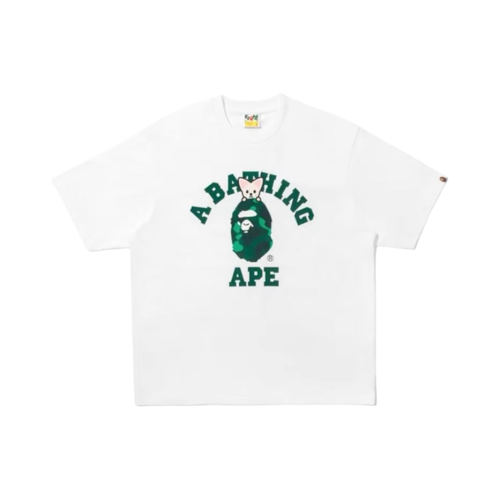 A Bathing Ape x Stray Kids Exclusive College Tee White Green
