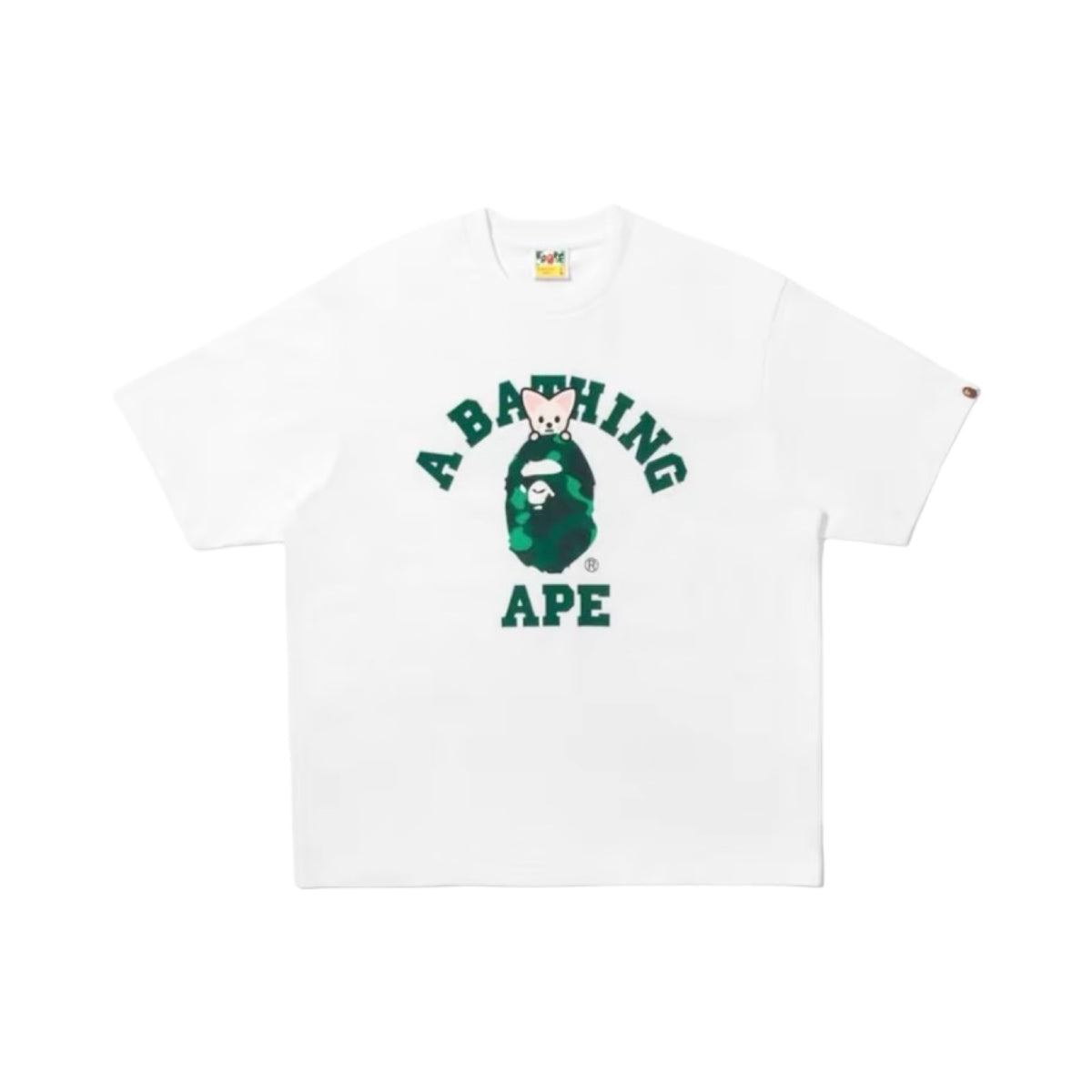 A Bathing Ape x Stray Kids Exclusive College Tee White Green
