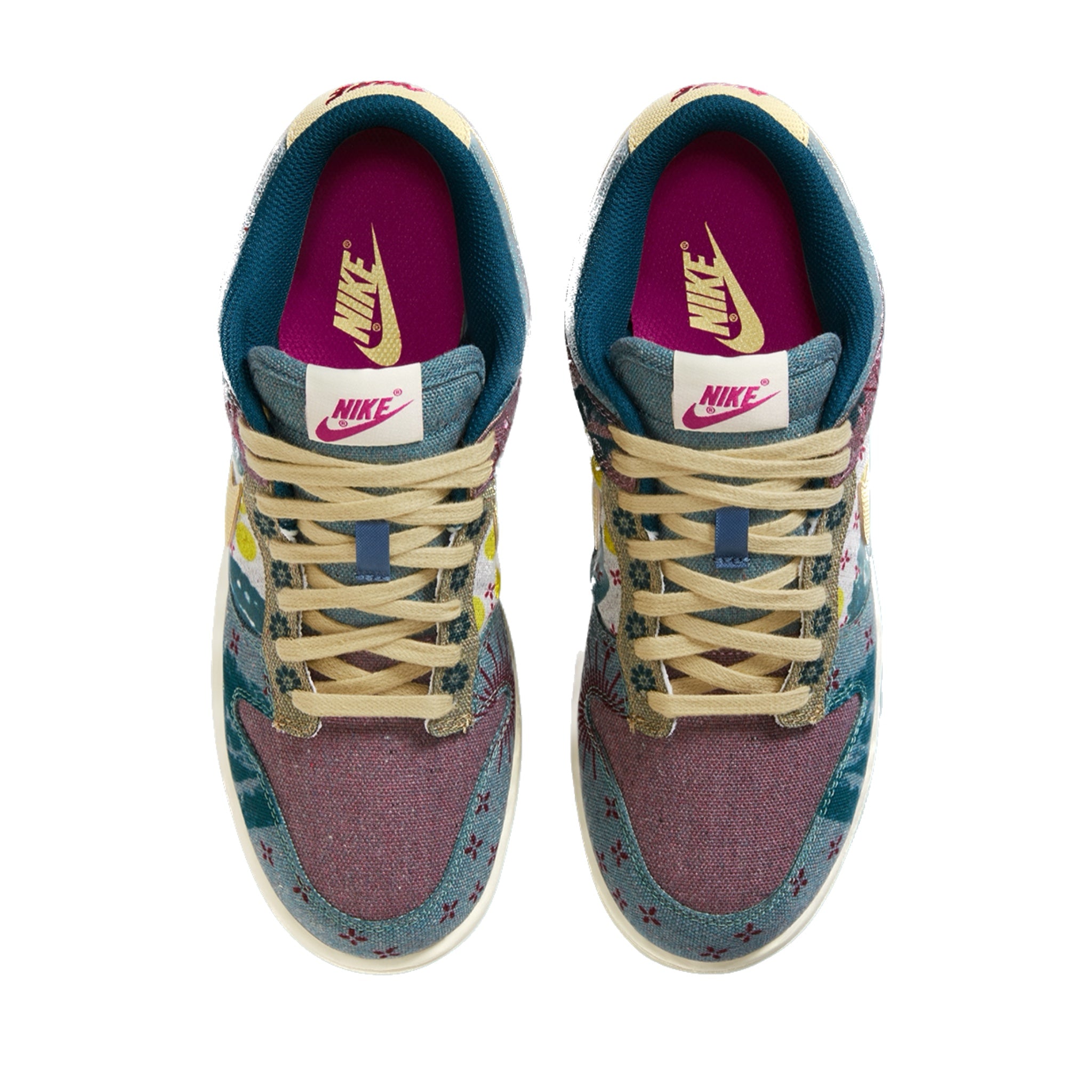Nike Dunk Low Community Garden Multi Color Midnight Turquoise Cardinal Red Lemon Wash