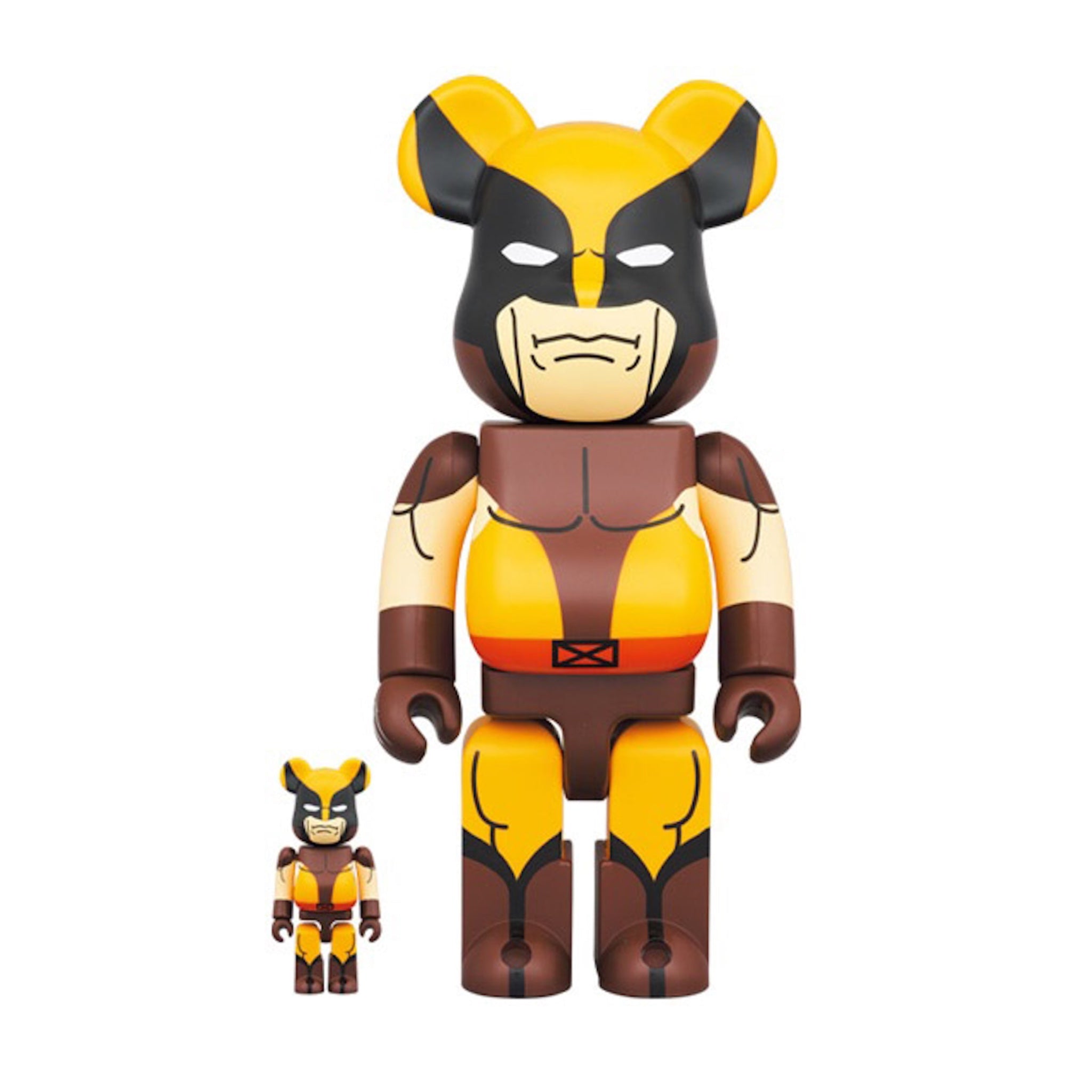 Bearbrick x Marvel X-Men Wolverine (Brown Ver.) 100% & 400% Set