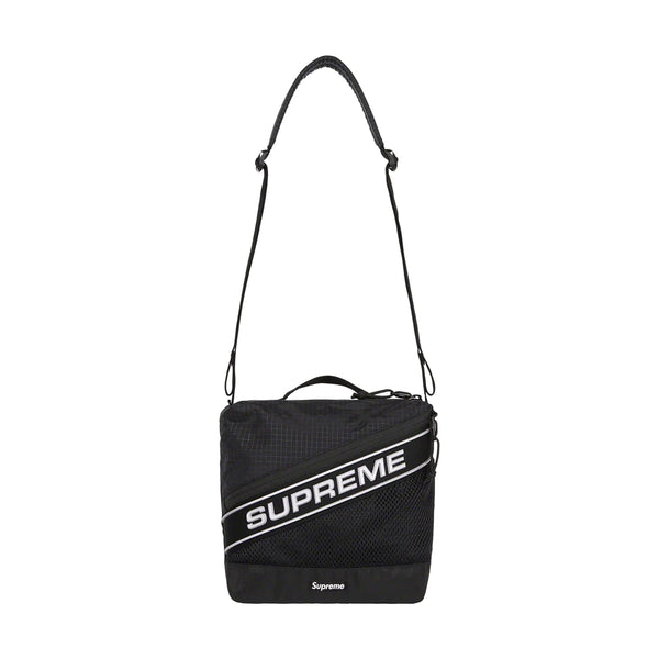 Supreme FW23 3D Logo Shoulder Side Bag Black Silver
