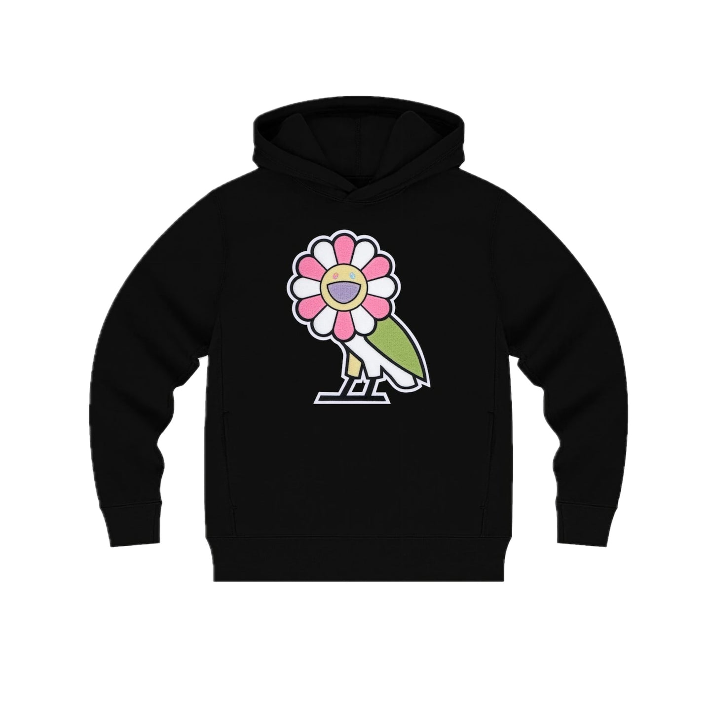 Takashi Murakami x OVO Surplus Flower Owl Hoodie Black Pink Green