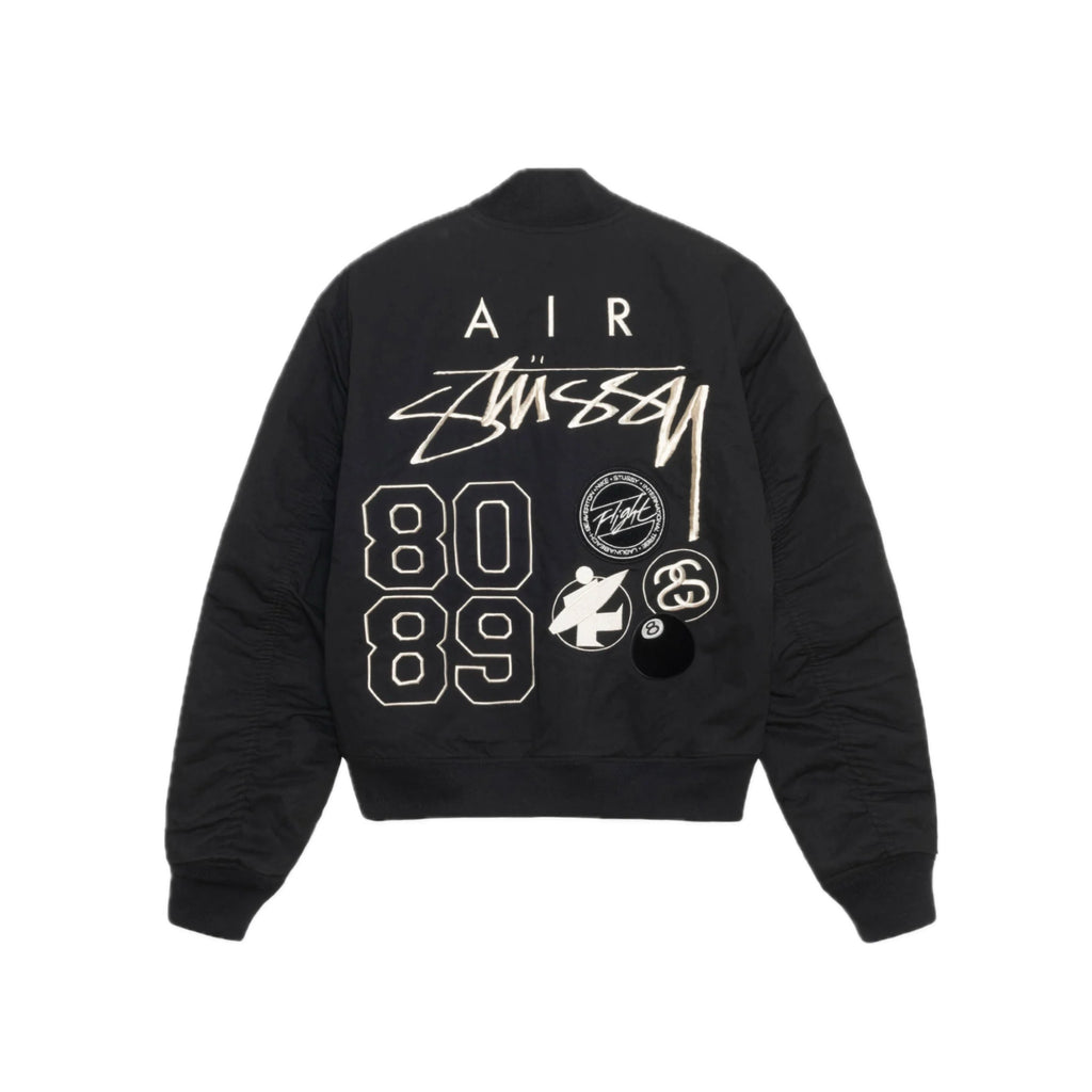 Stussy x Nike Reversible Varsity Jacket Black Sail