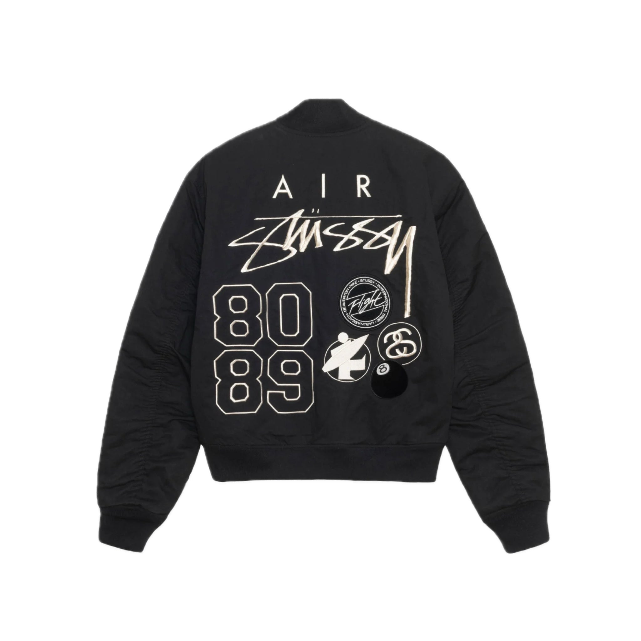 Stussy x Nike Reversible Varsity Jacket Black Sail
