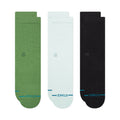 Stance Icon Socks 3 Pack Multi Green / Ice Blue / Black