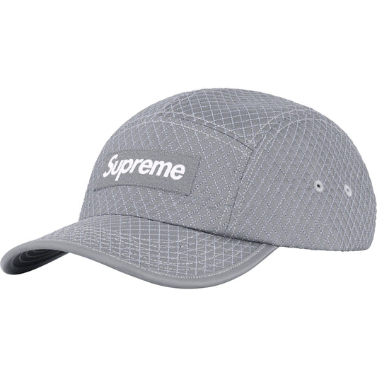 Supreme Micro Quilted Camp Cap Reflective Silver