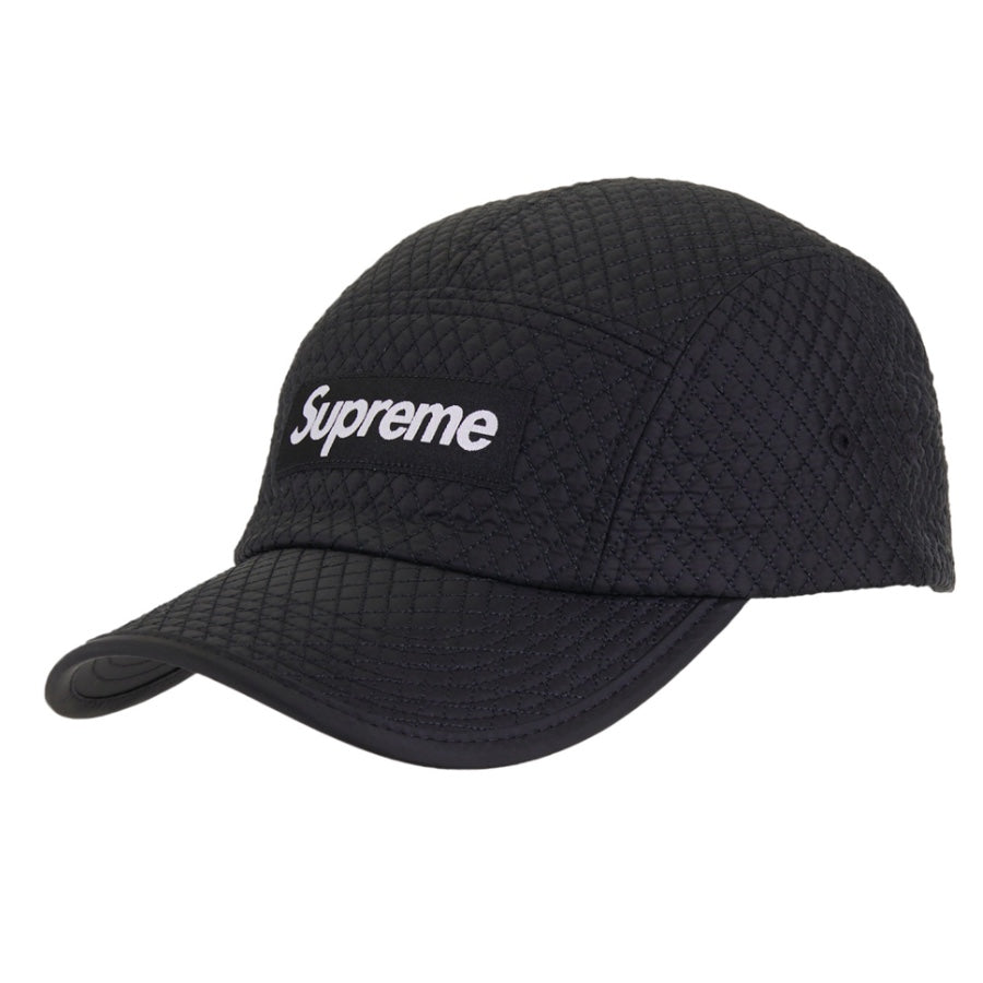 Supreme Micro Quilted Camp Cap Black