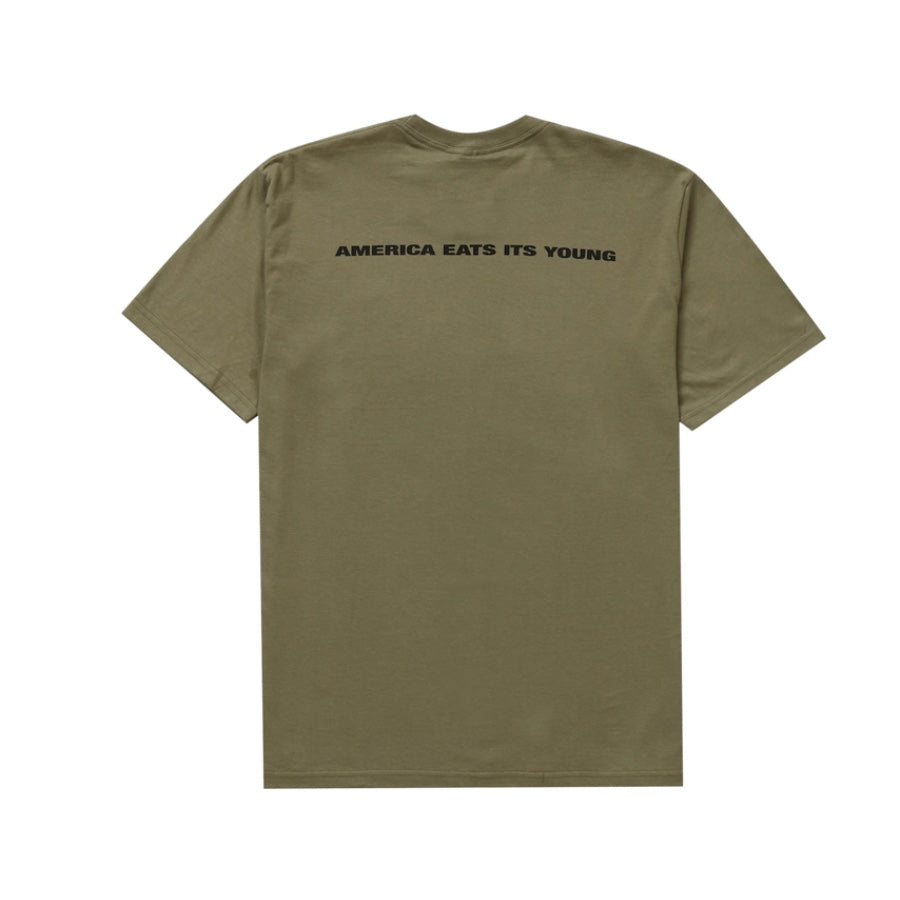 Supreme America Eats Its Young Tee Light Olive