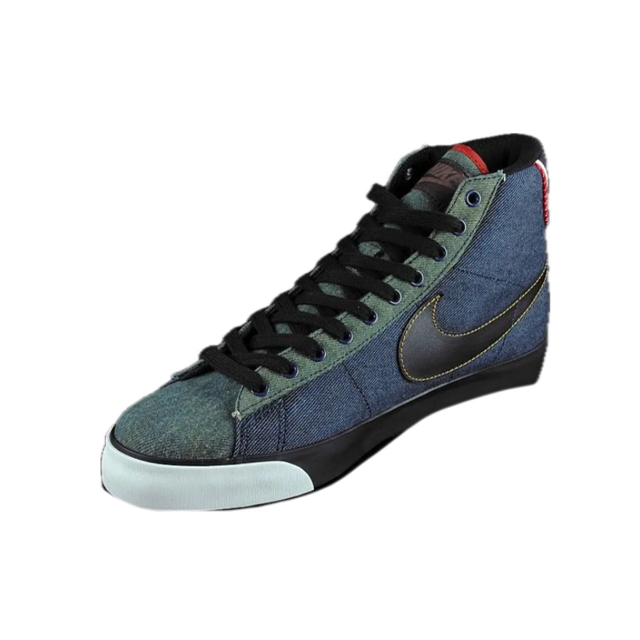 Nike Blazer Mid Selvedge Denim Obsidian Black Orion Blue Sport Red