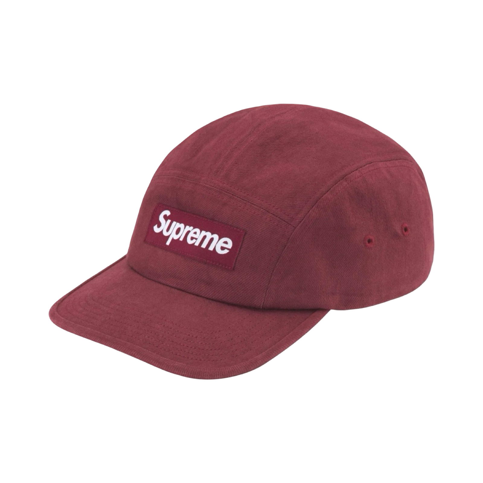 Supreme Washed Chino Twill Camp Cap Burgundy FW24