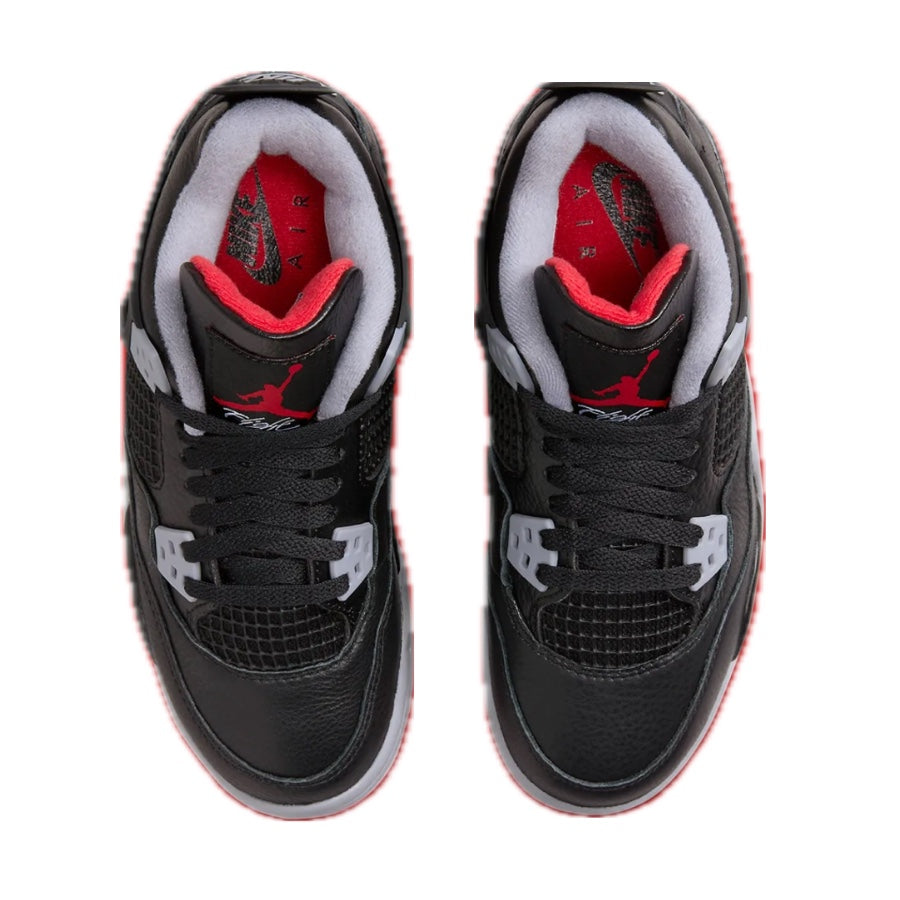 Air Jordan 4 Retro Bred Reimagined (GS) Black Cement Grey Varsity Red Summit White