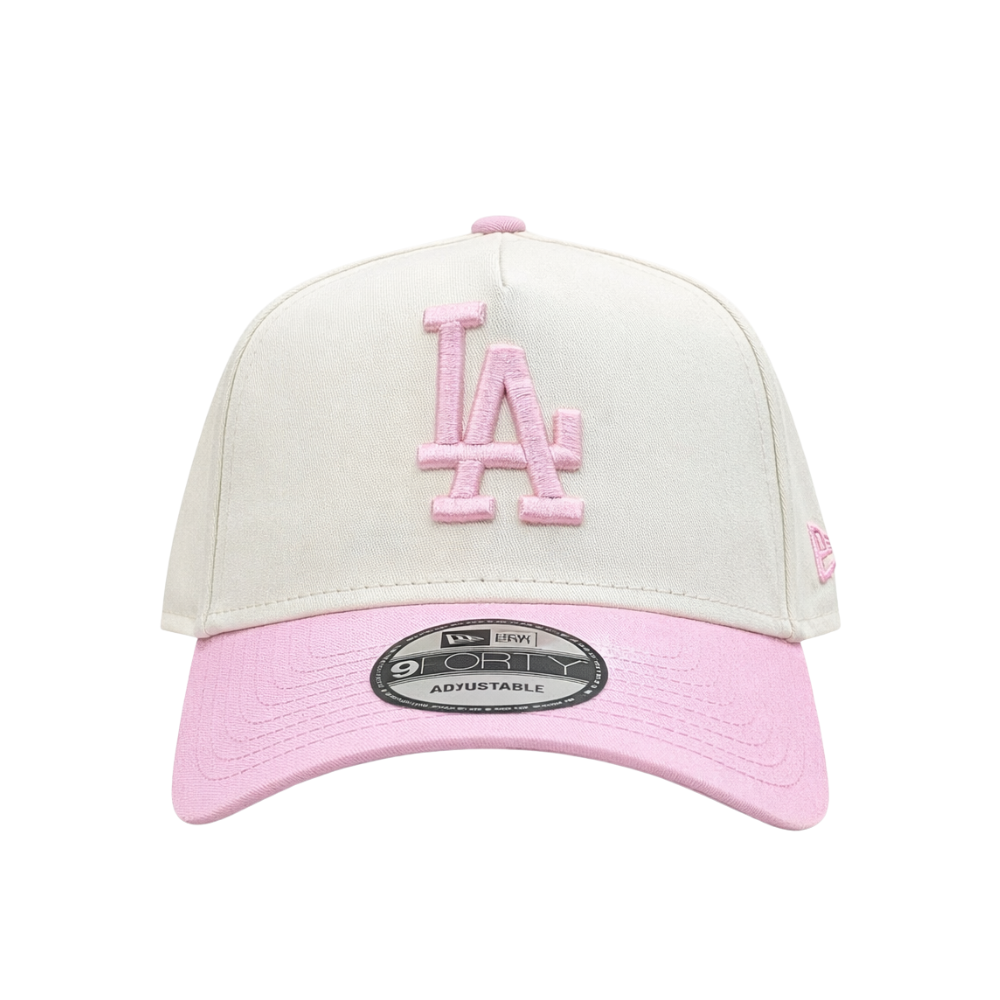 New Era 9Forty A-Frame Two Tone World Series Los Angeles Dodgers Pink White Snapback Cap