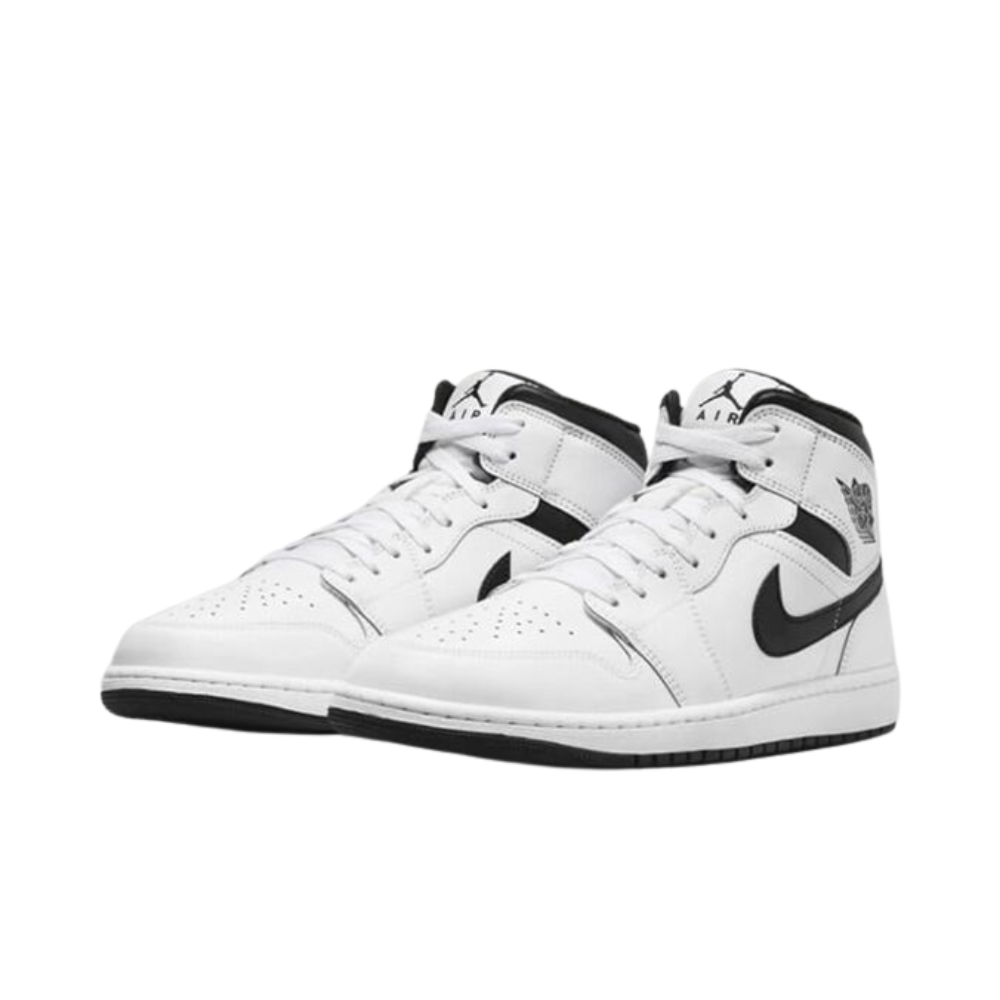 Air Jordan 1 Mid White Black White Black