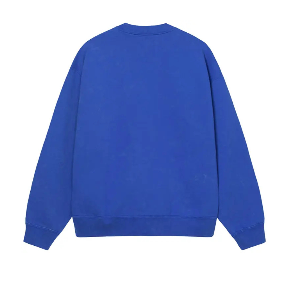 Stussy x Nike Acid Wash Fleece Crewneck Blue
