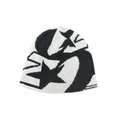 OZMNL Two Tone Beanie White Black