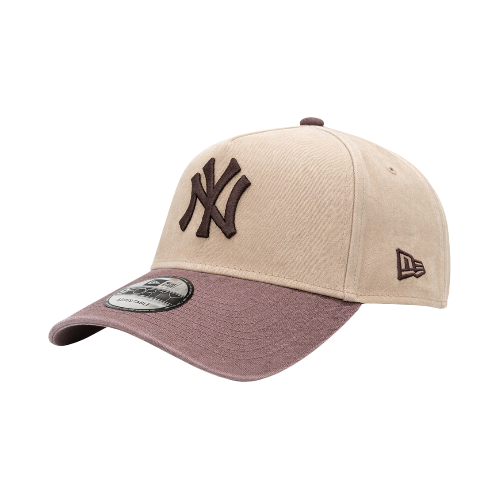 New Era 9Forty A-Frame Shade Wash New York Yankees Wheat Brown Snapback Cap