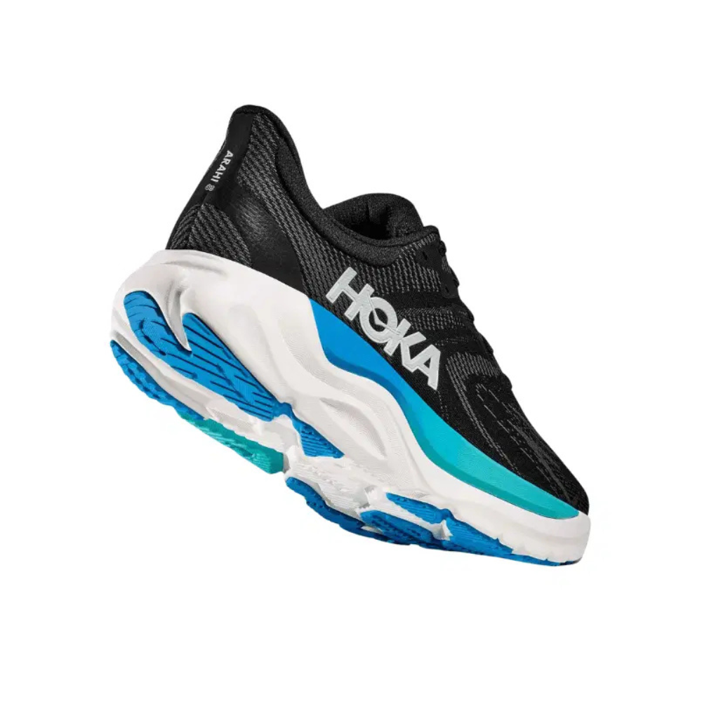 Men's Hoka Arahi 8 D Width Black Skyward Blue