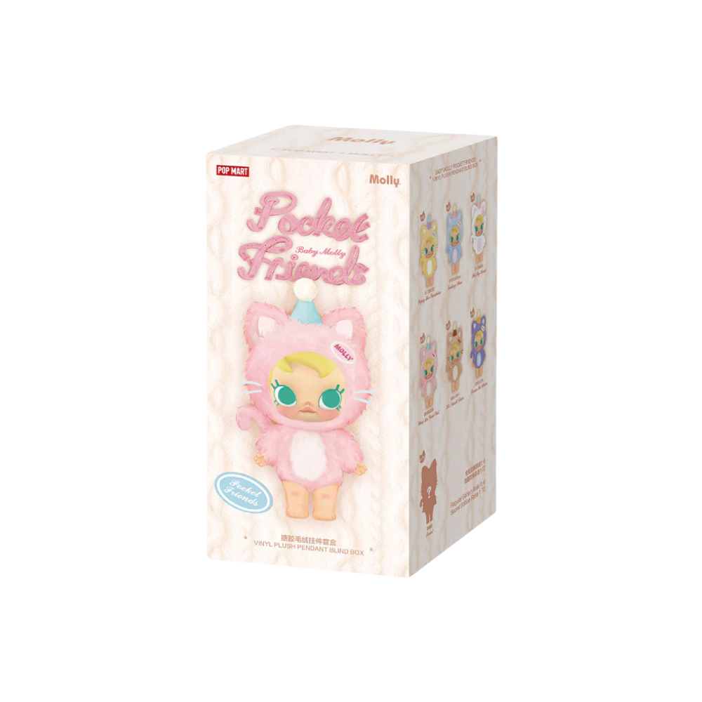 POP MART Baby Molly Pocket Friends Series Vinyl Plush Pendant Blind Box (SINGLE)