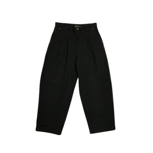 OZMNL Pleated Worker Pants Black