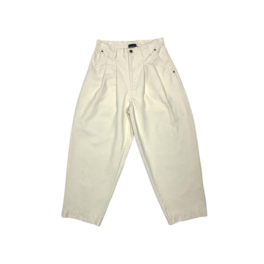 OZMNL Pleated Worker Pants Oat