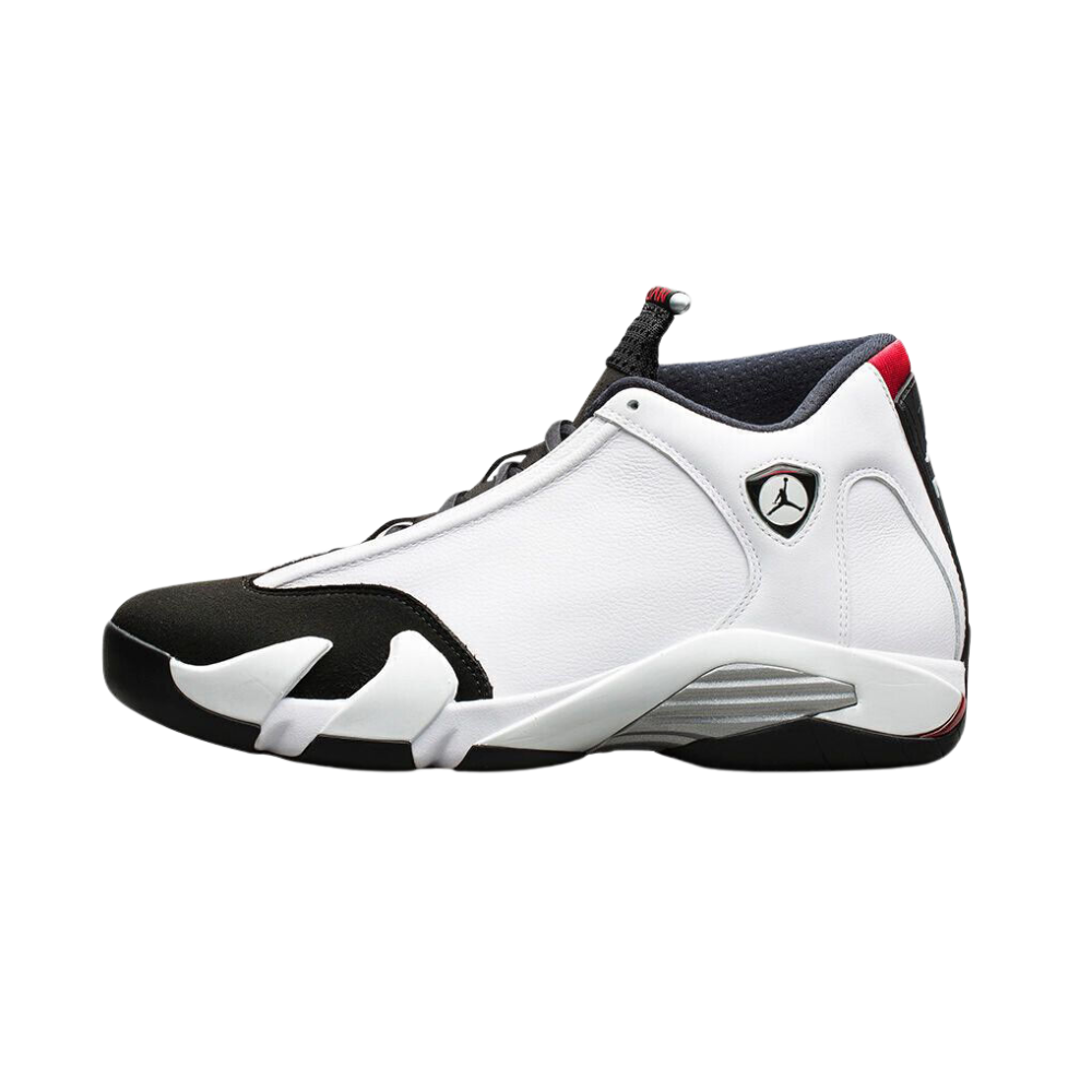 Air Jordan 14 Retro Black Toe (2014) White Black Varsity Red Metallic Silver