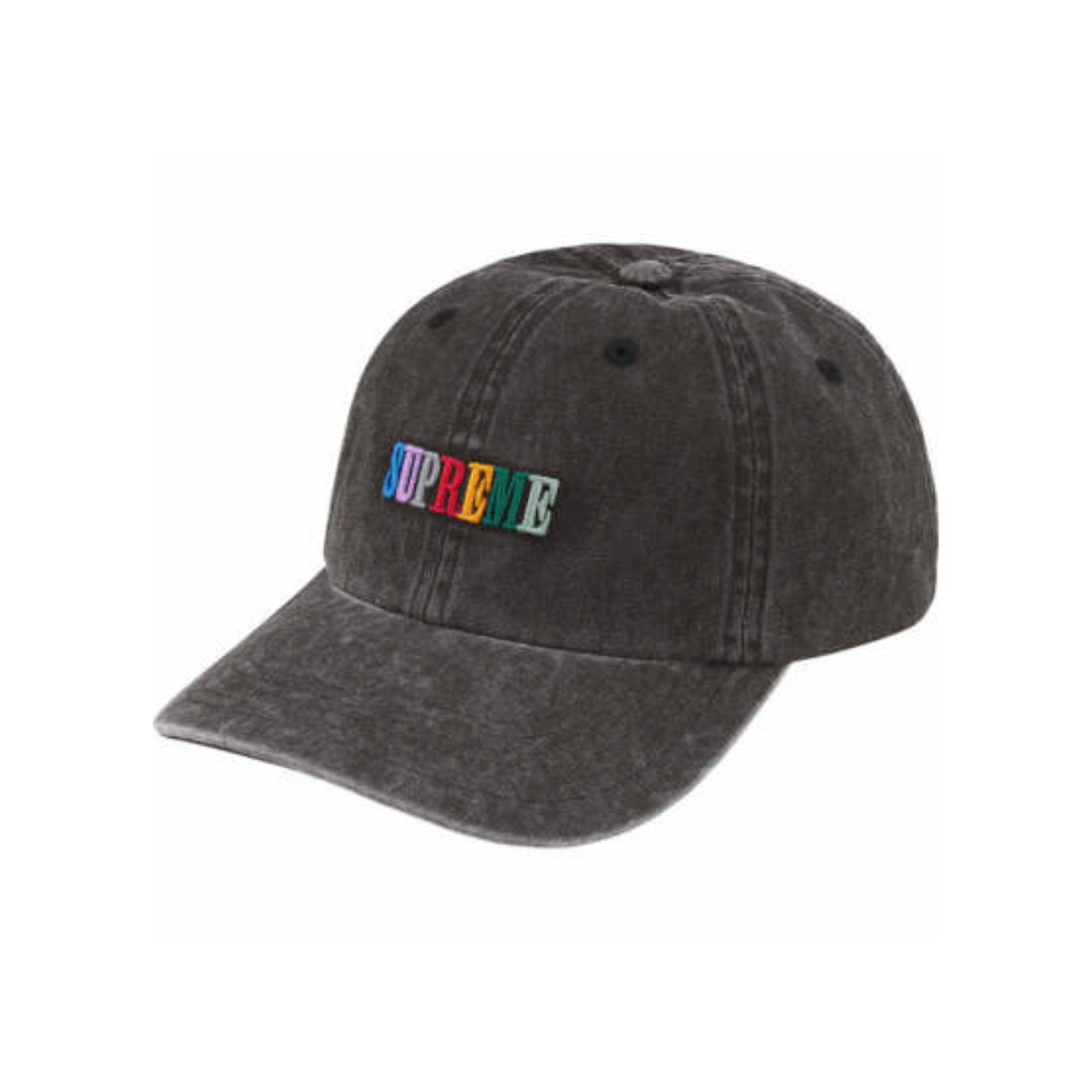 Supreme Pigment Dye 6-Panel SS25 Black
