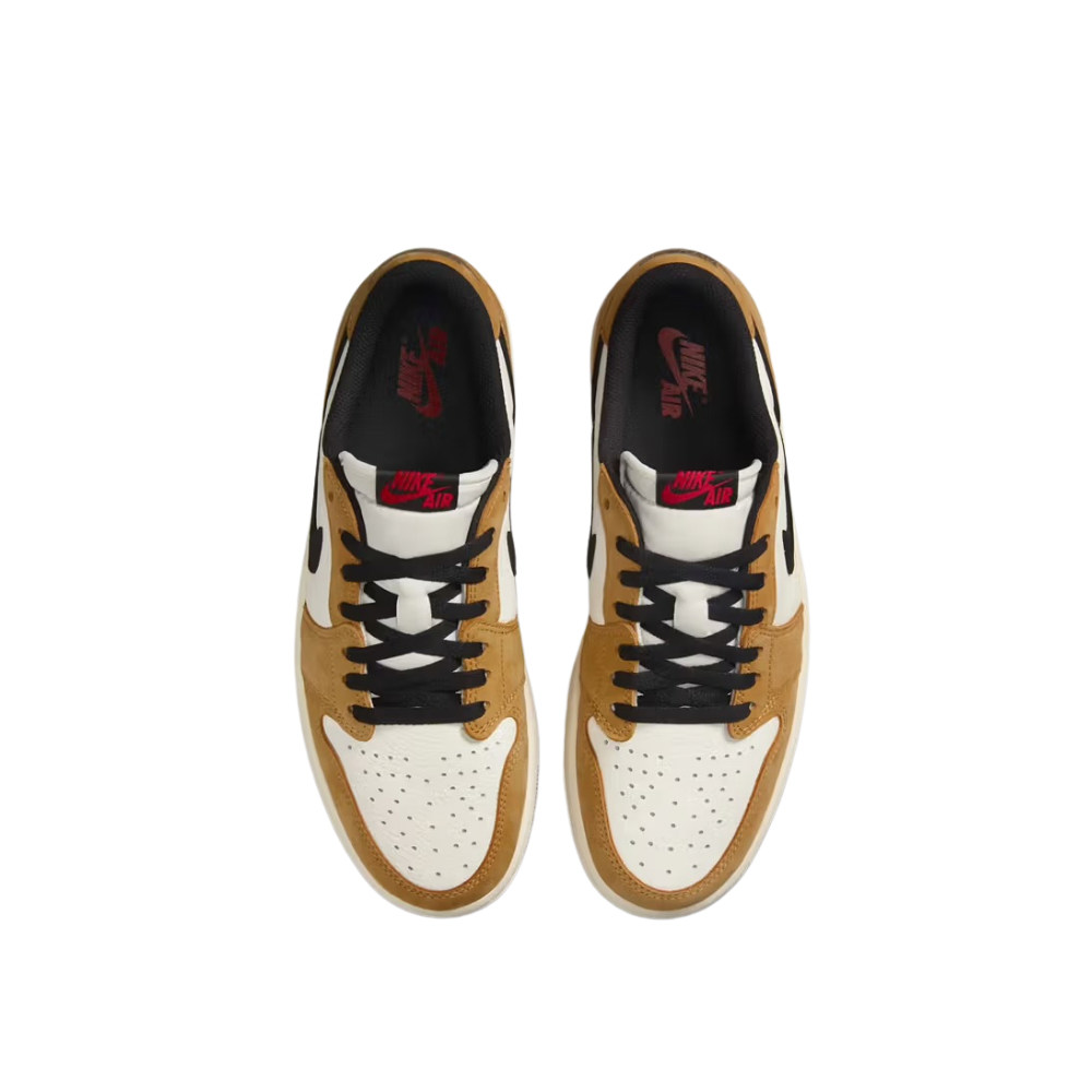 Air Jordan 1 Low OG Rookie of the Year Sail Black Golden Harvest Gym Red