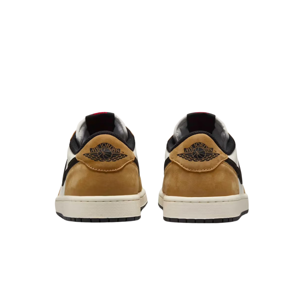 Air Jordan 1 Low OG Rookie of the Year Sail Black Golden Harvest Gym Red