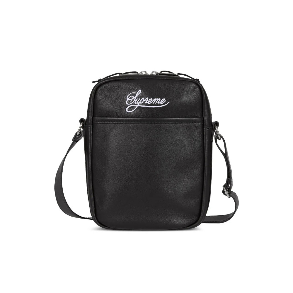 Supreme Nike Leather Shoulder Bag Black