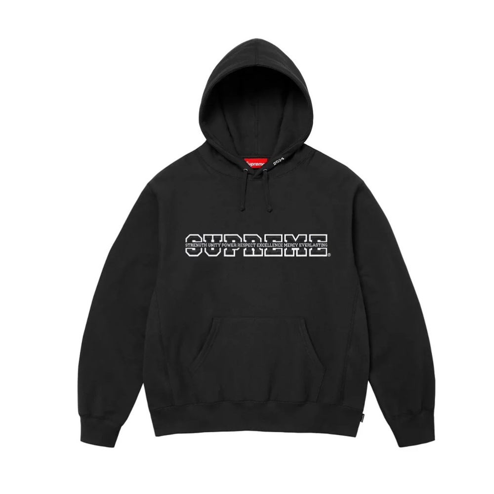 Supreme Split Harvard Hoodie Black