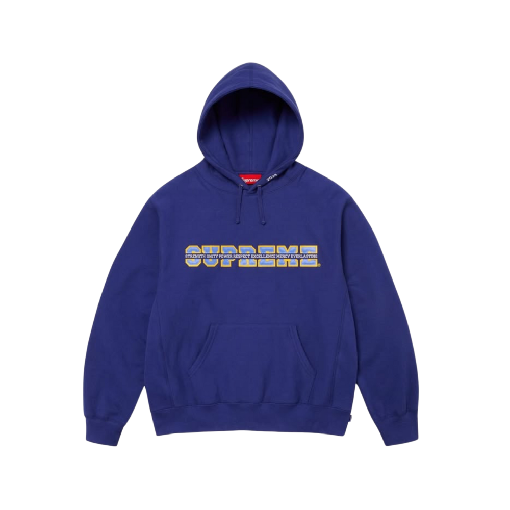 Supreme Split Harvard Hoodie Midnight Navy