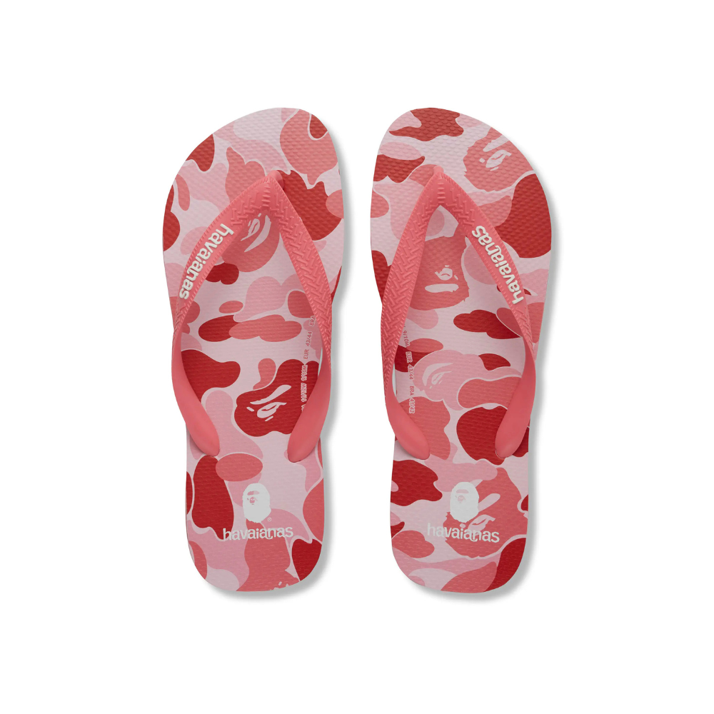 Havaianas x Bape Pink Camo Thongs