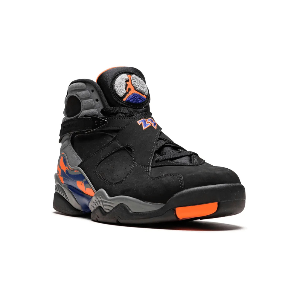 Air Jordan 8 Retro Phoenix Suns Black Bright Citrus Cool Grey Deep Royal Blue