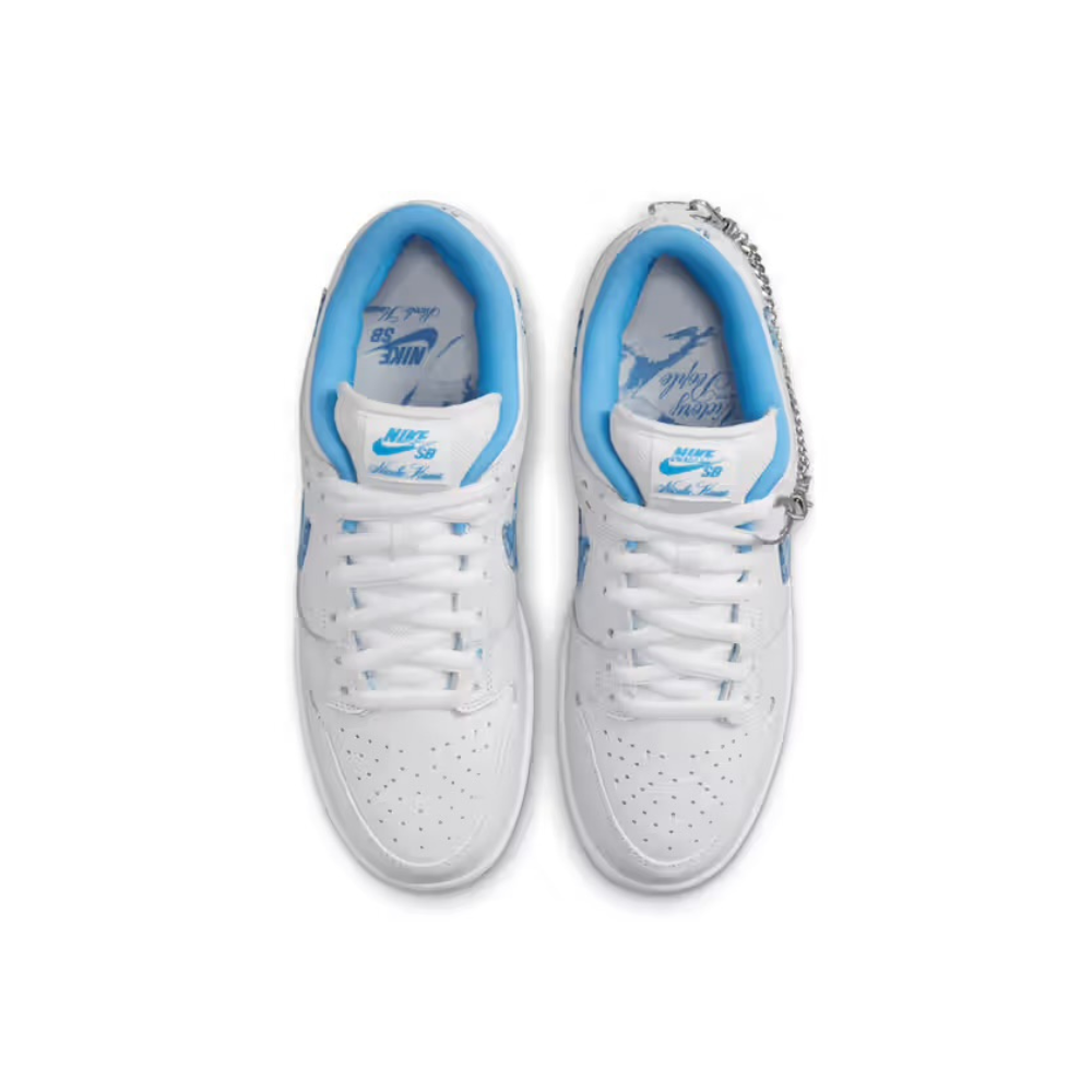Nike SB Dunk Low Pro Nicole Hause White University Blue Midnight Navy Pure Platinum