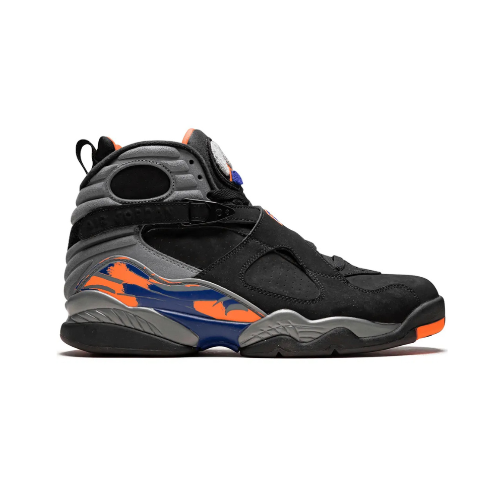 Air Jordan 8 Retro Phoenix Suns Black Bright Citrus Cool Grey Deep Royal Blue