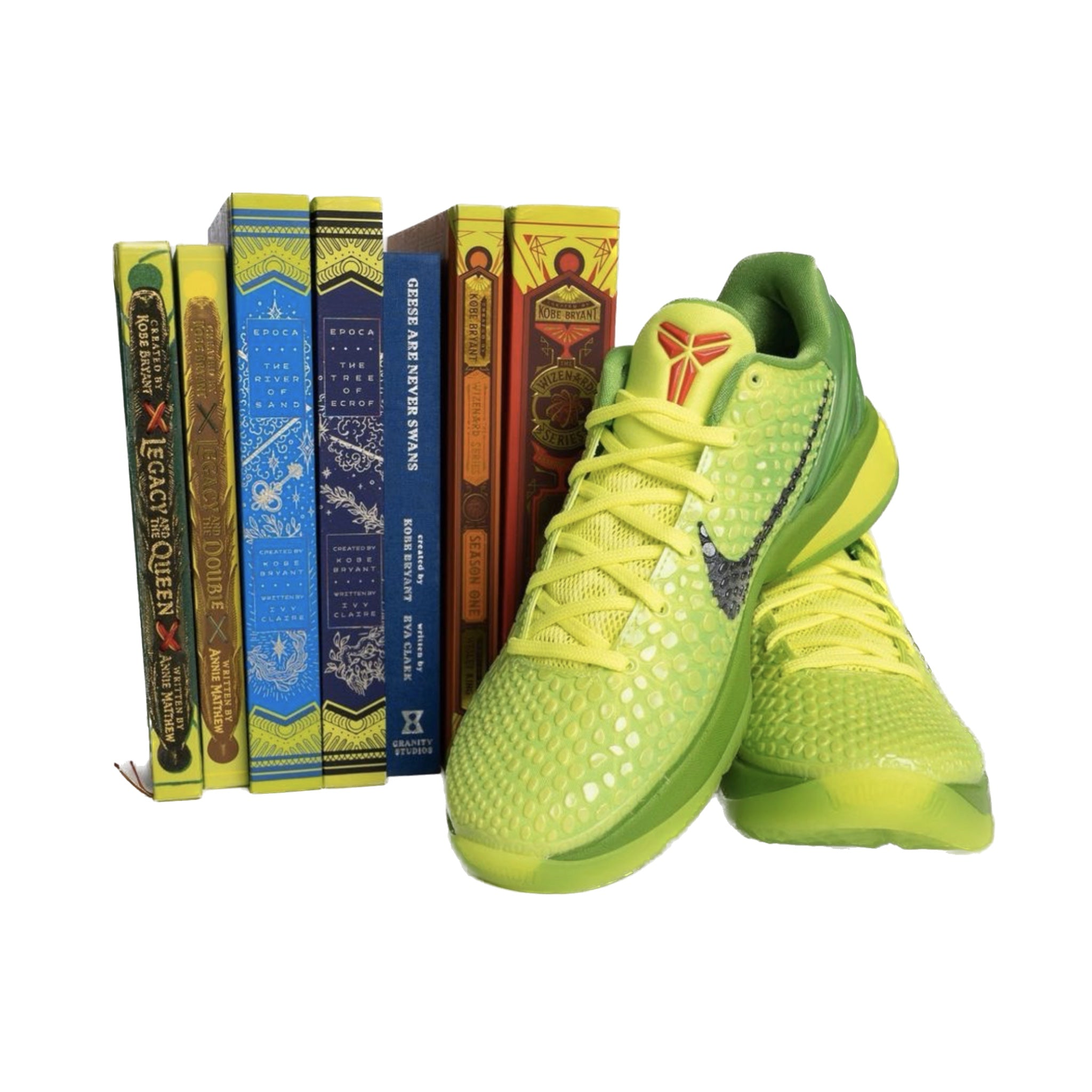 Nike zoom kobe 6 grinch mens volt/black-green top apple-crimson