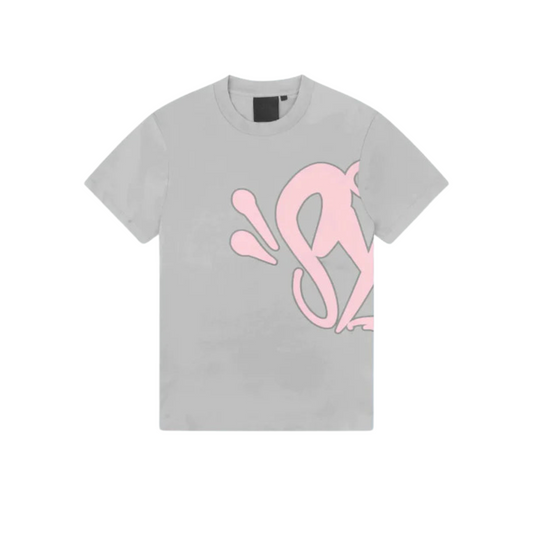 Syna World Logo Tee Grey Pink