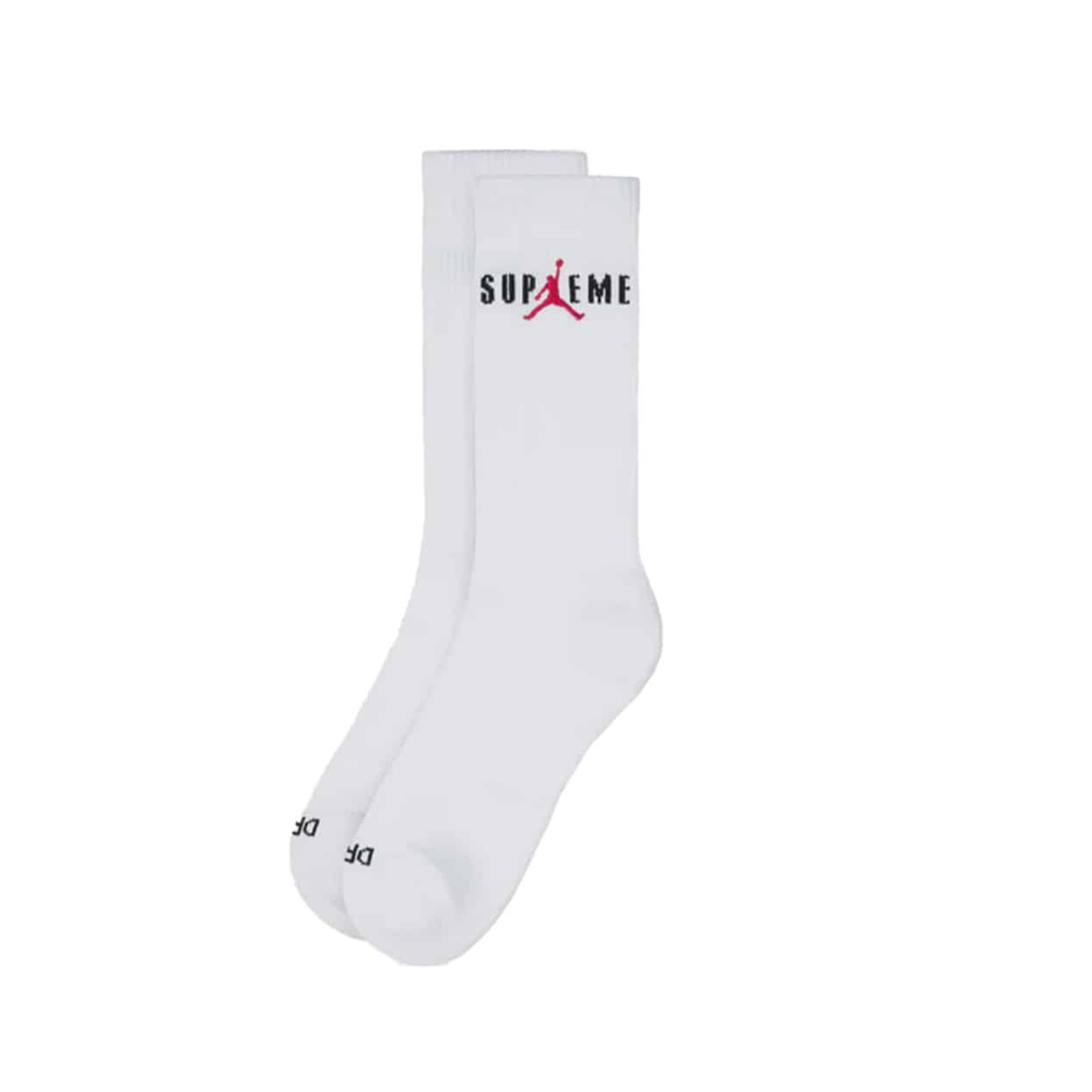 Supreme Jordan Crew Socks White