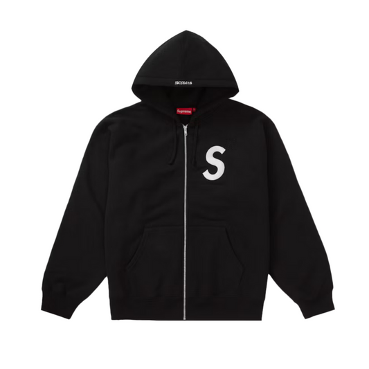 Supreme S Logo Zip Up Hooded Sweatshirt (FW24) Black