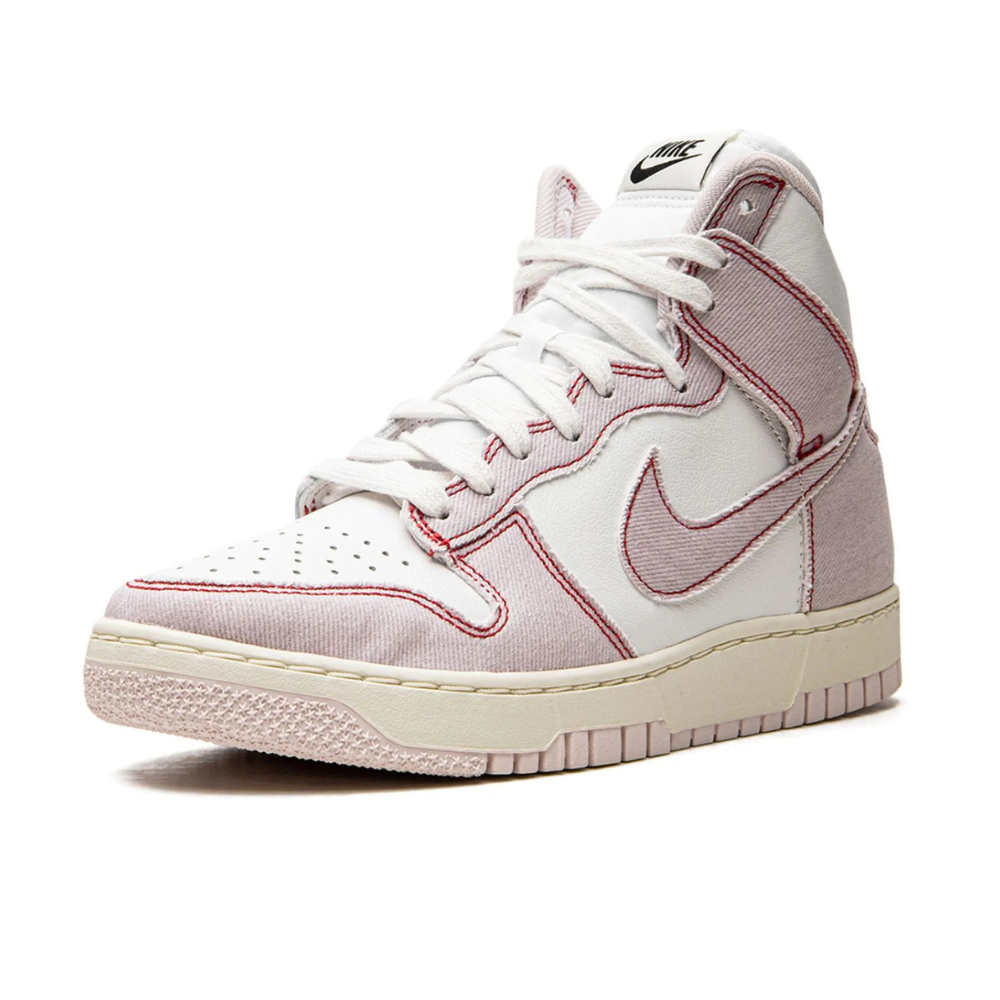 Nike Dunk High 1985 Barely Rose Denim Light Pink White Red