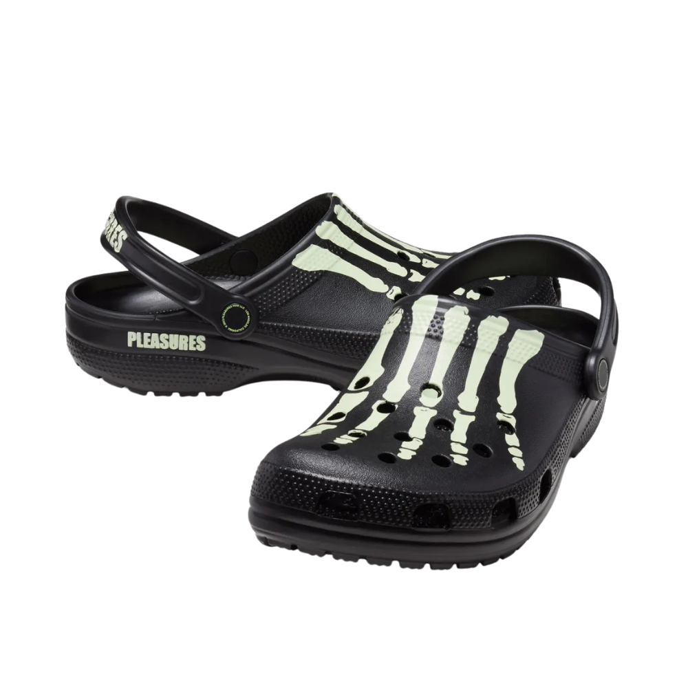 Crocs Classic Clog Pleasures Skeleton Black Glow