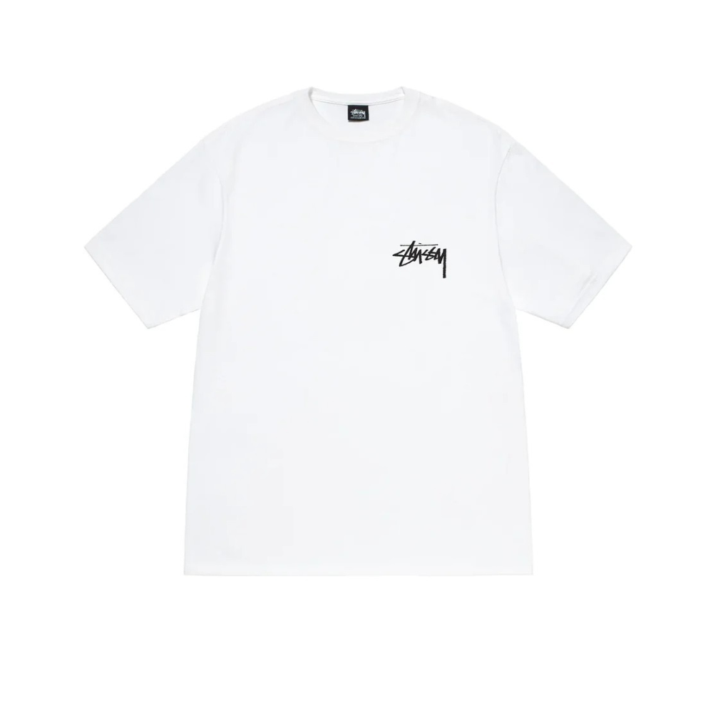 Stussy Heavyweight Golden Lion Tee White