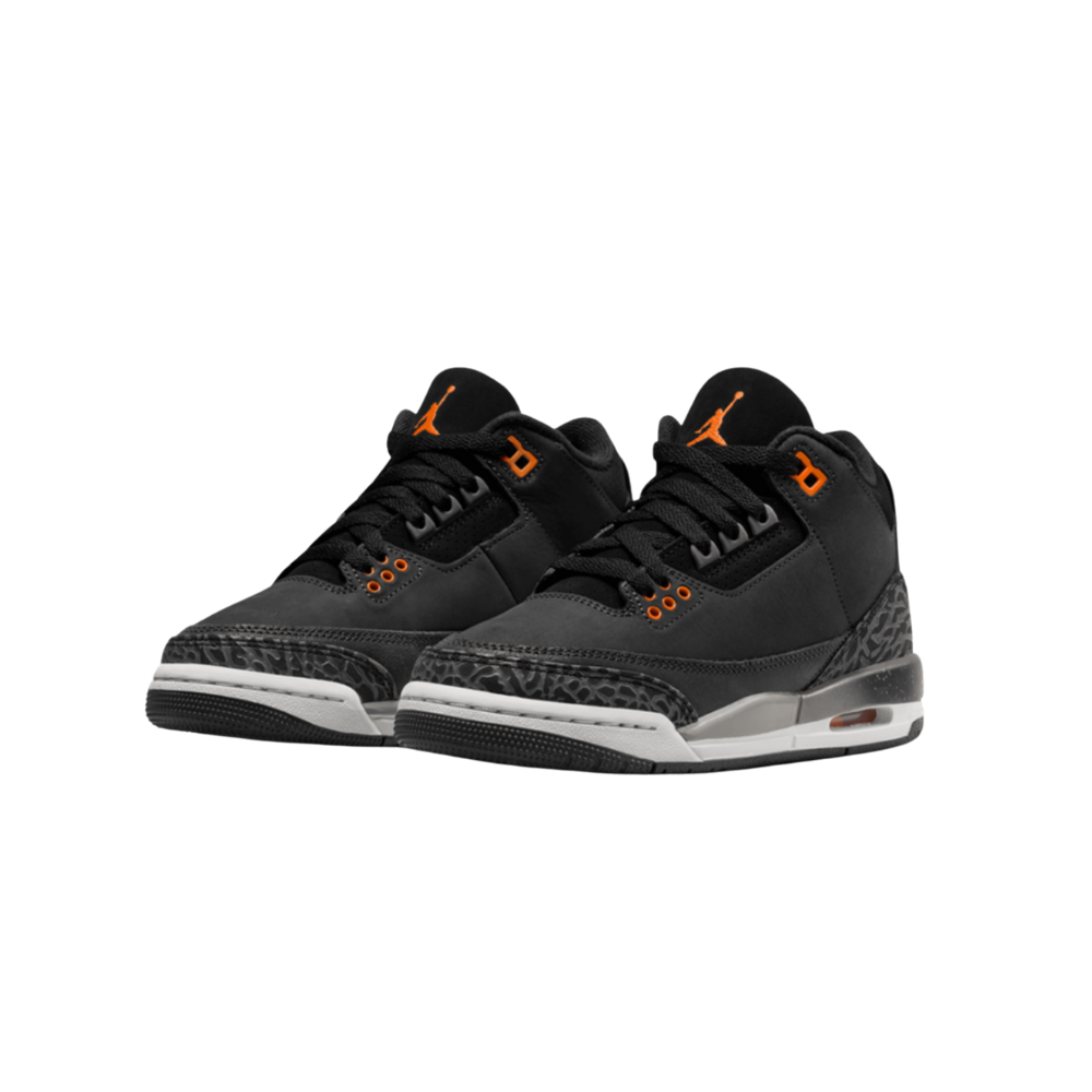 Air Jordan 3 Retro (GS) Fear Pack Night Stadium Total Orange Black Flat Pewter Neutral Grey (2023)
