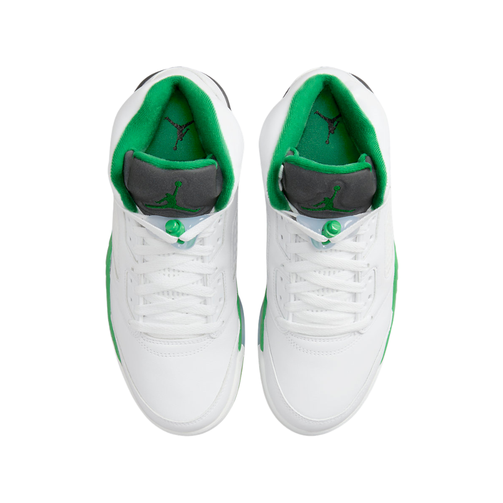 Women's Air Jordan 5 Retro Lucky Green Black Ice Blue