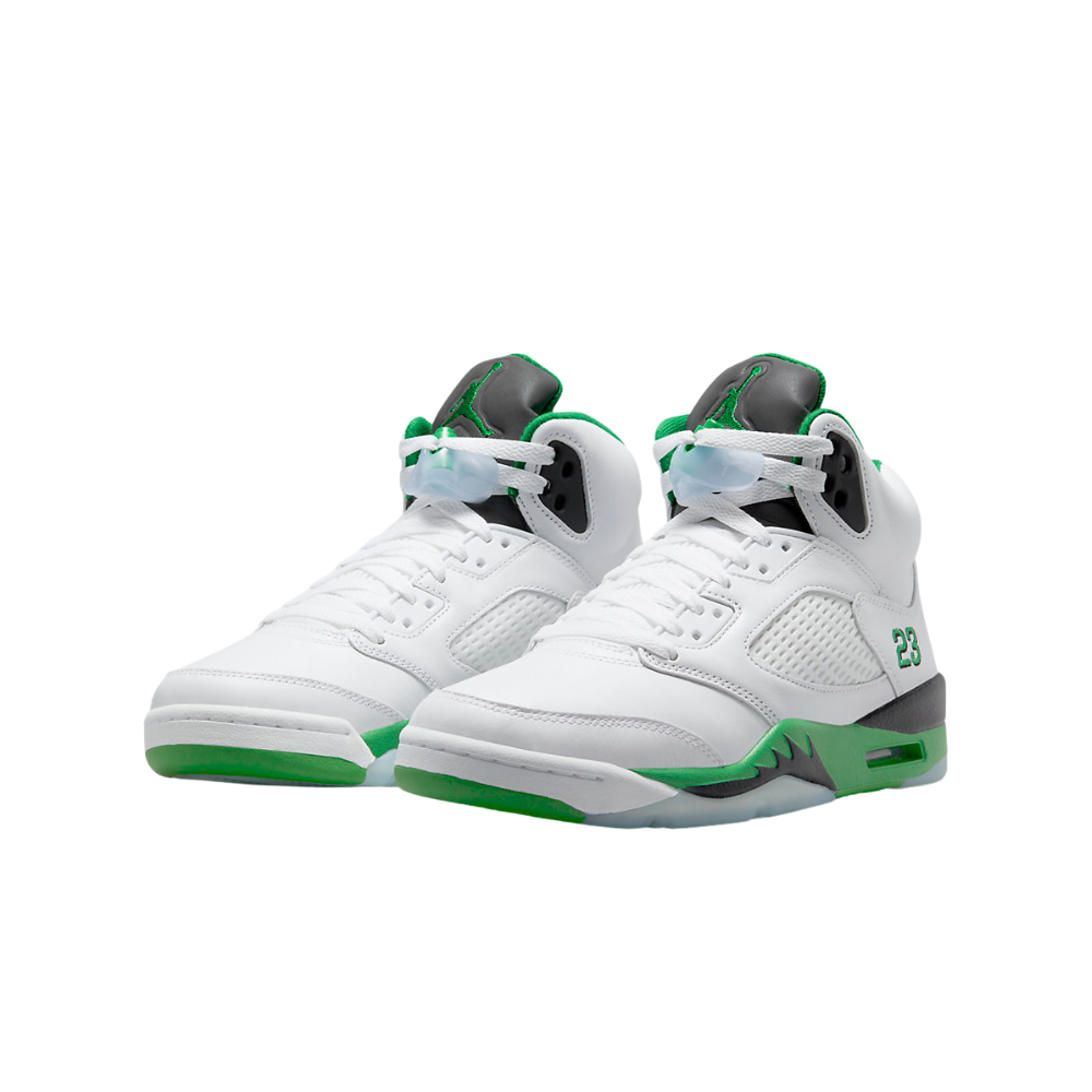 Women's Air Jordan 5 Retro Lucky Green Black Ice Blue