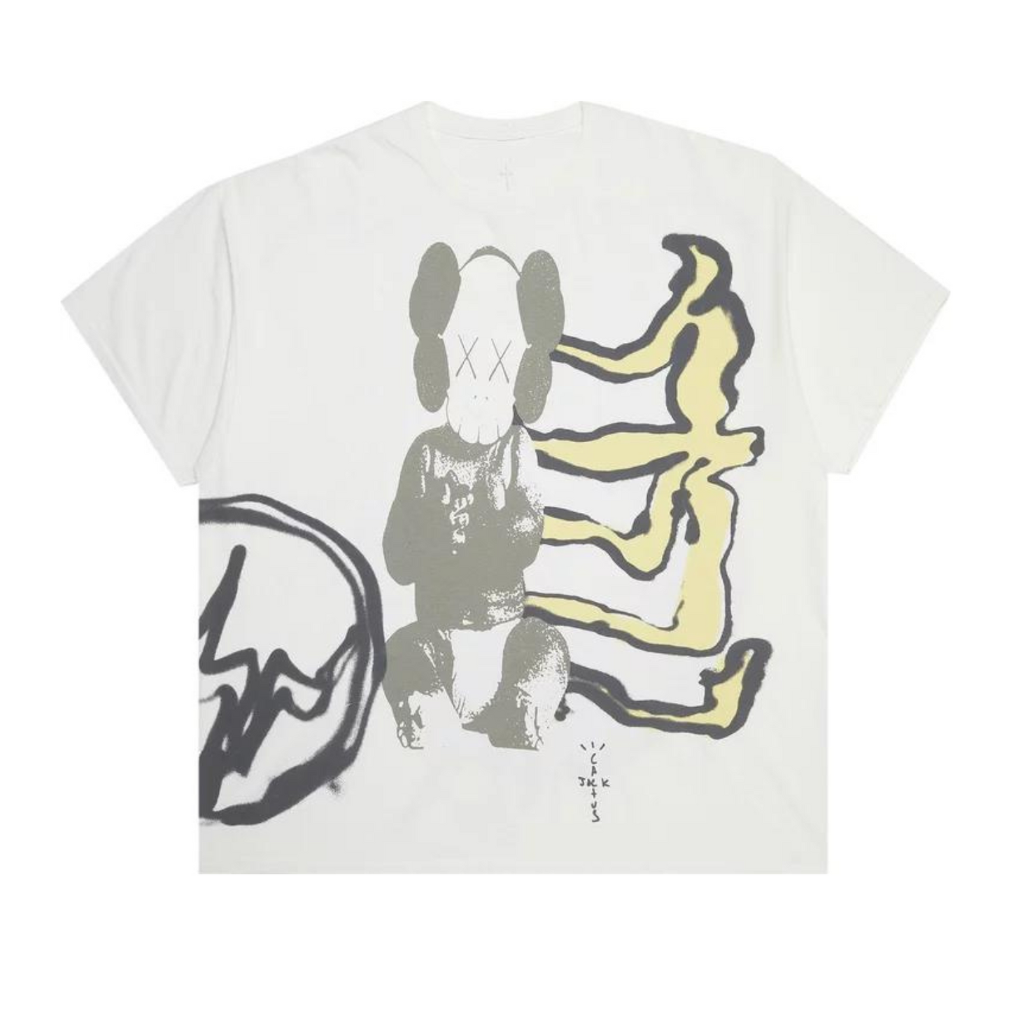 Travis Scott Cactus Jack + Kaws For Fragment Tee Aged Yellow